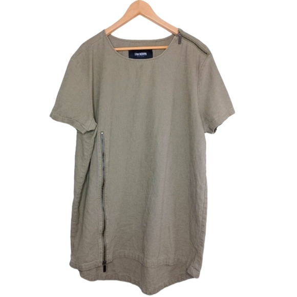 UNKNOWN New York Tops - Unknown New York Lagenlook Linen Cotton Blend Tunic Top